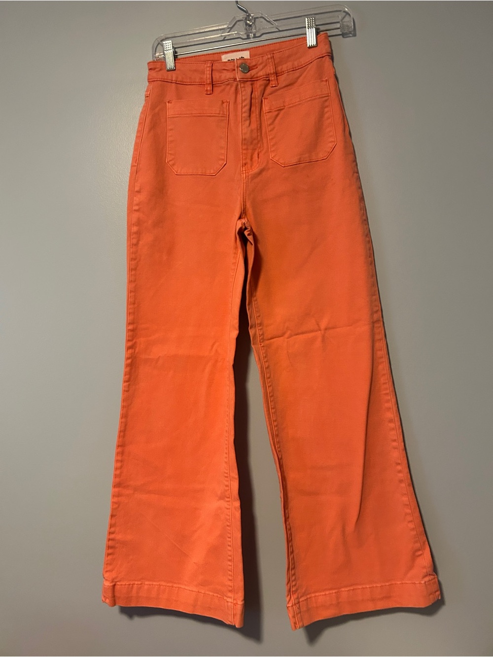 ROLLA'S Orange High-Rise Wide Leg Jeans